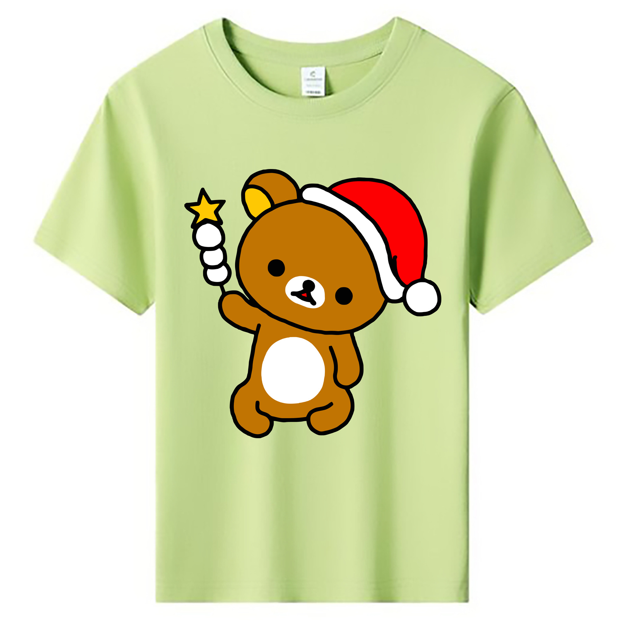 （画像用） リラックマ リラックマ キイロイトリ Rilakkuma Korilakkuma Kiiroitori 綿100％キッズTシャツ（フロントプリント）